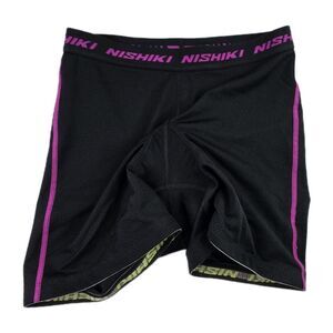 Nishiki Women’s Padded Mesh Breathable Cycling Shorts Black Pink Small Medium